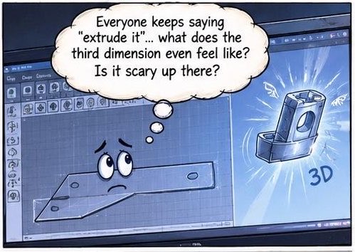 MaxMugambim's tweet photo. Everyone keeps saying “Extrude it”…what does the third dimension even feel like? https://t.co/40IAv015oF