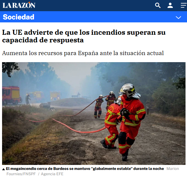 TernovskyVictor's tweet photo. Dos noticias que juntas se entienden mejor: La Unión Europea, tras haber reconocido no disponer de los suficientes recursos como para combatir los peores incendios de su historia, acaba de aprobar un nuevo desembolso de más de 8.000 millones de euros para el régimen ucraniano https://t.co/1kj3nriRxJ