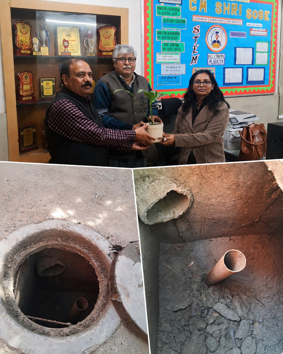 DelhiEhsas's tweet photo. Before we recharge groundwater, we study the ground. 🌱💧
A detailed site audit of existing RWH infrastructure, guided by Dr. S. K. Mohiddin (Former Regional Director &amp; Groundwater Scientist, CGWB), ensures every solution is scientific, sustainable, and effective.
#EHSAS https://t.co/zQRm5akCot