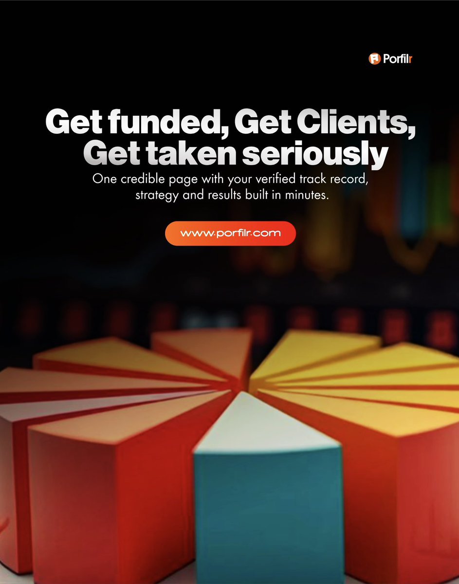 porfilrapp's tweet photo. The best traders don't lose opportunities because they're bad.
They lose them because they can't prove they're good.
One credible track record changes that.
Get funded. Get clients. Get taken seriously.
See what we're building 👇
https://t.co/hshwOuKqCx https://t.co/e0srKYU0os