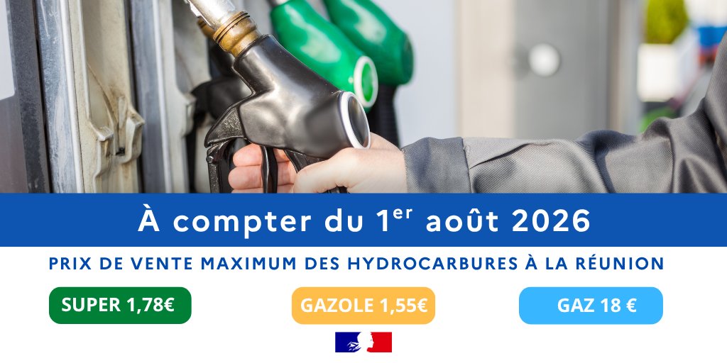 Image de Préfet de La Réunion - #Carburants | Baisse du sans-plomb et hausse modérée du gazole 📉
⛽ Les prix maximum des carburants