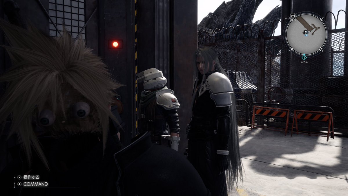 masa202305's tweet photo. ff7リバースちょっとずつすすめてるんだけど、クラウドが🫣🫣🫣

セフィロスさん、前にいるのクラウドだよね、、、？

#ff7 https://t.co/zT9GMdd9MX