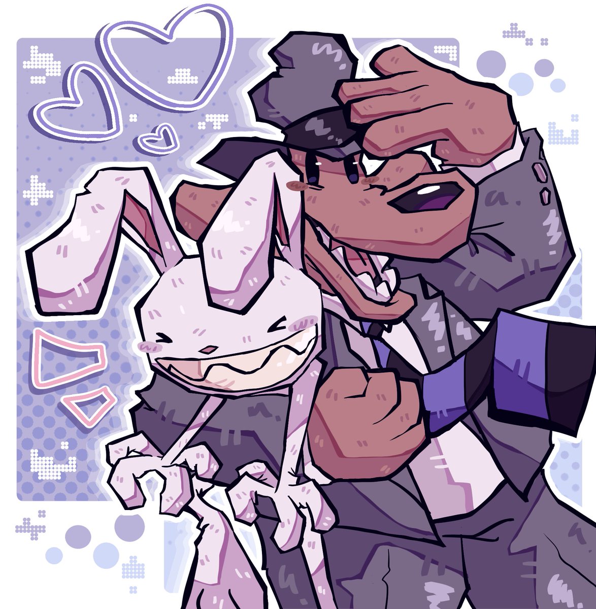 LecheMugs's tweet photo. been getting into sam and max lately and im so in love with them awww aww aww #samandmax https://t.co/SfK4qz4ePt