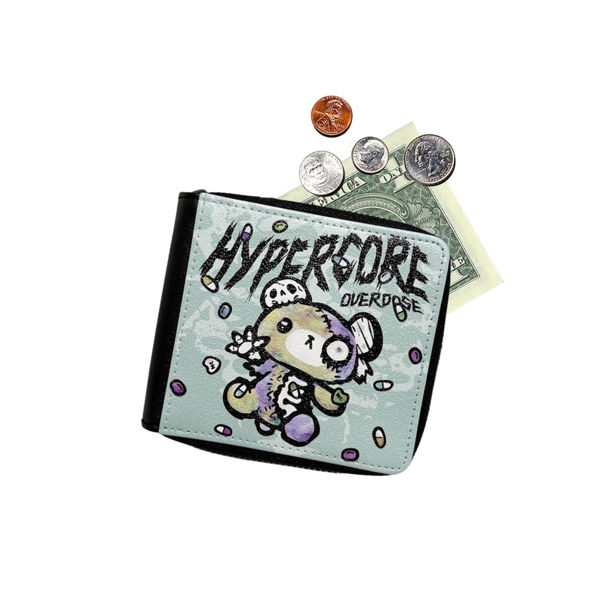 NEW ARRIVAL】 東京TRASH / OVERDOSE 二つ折りジップウォレット ・高級
