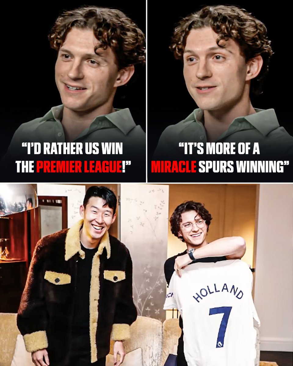 ESPNUK's tweet photo. Tom Holland was asked if he'd rather win an Oscar or Spurs win the league 😅 (via thetimes/IG) https://t.co/3vsnnGX8EQ
