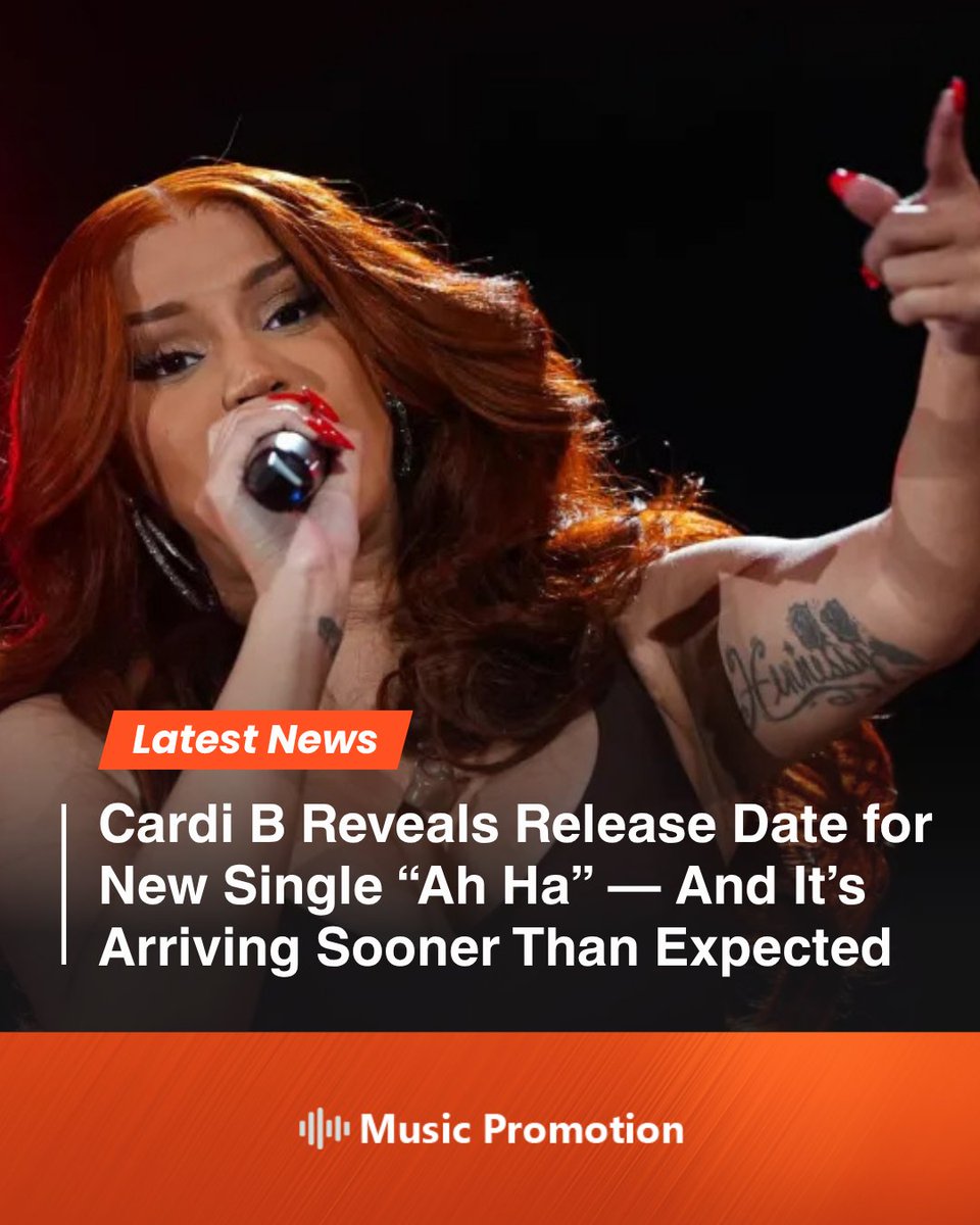MPCInsights's tweet photo. Cardi B’s New Single “Ah Ha” Is Almost Here as Release Date Is Officially Announced
#CardiB #AhHa #newmusic #musicnews #hiphop #rap #atlanticrecords #bardigang #StreamingNow #newsingle #entertainmentnews #rapmusic #comingsoon #fridayrelease #trendingnow #musicupdate #femalerap https://t.co/MRTyDy4tCA