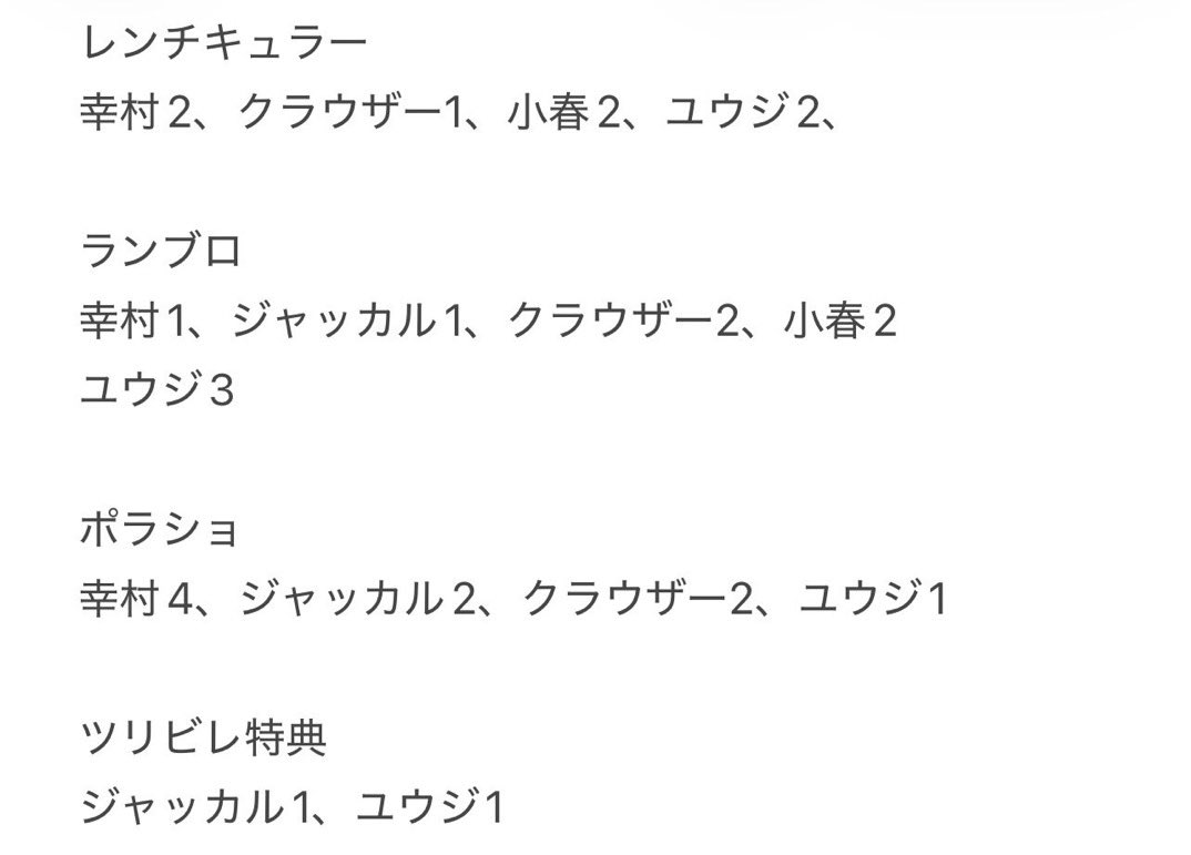 sywonoap's tweet photo. 【讓渡】 テニミュ レンチキュラーカード ポラショ ランブロ ツリビレ特典 立海

讓：幸村、ジャッカル、クラウザー、小春、ユウジ (画像参照)

求：〜定価+送料(ご提示ください)
        特典は300円〜

公演期間手渡し又は郵送 https://t.co/KE271YYcxW