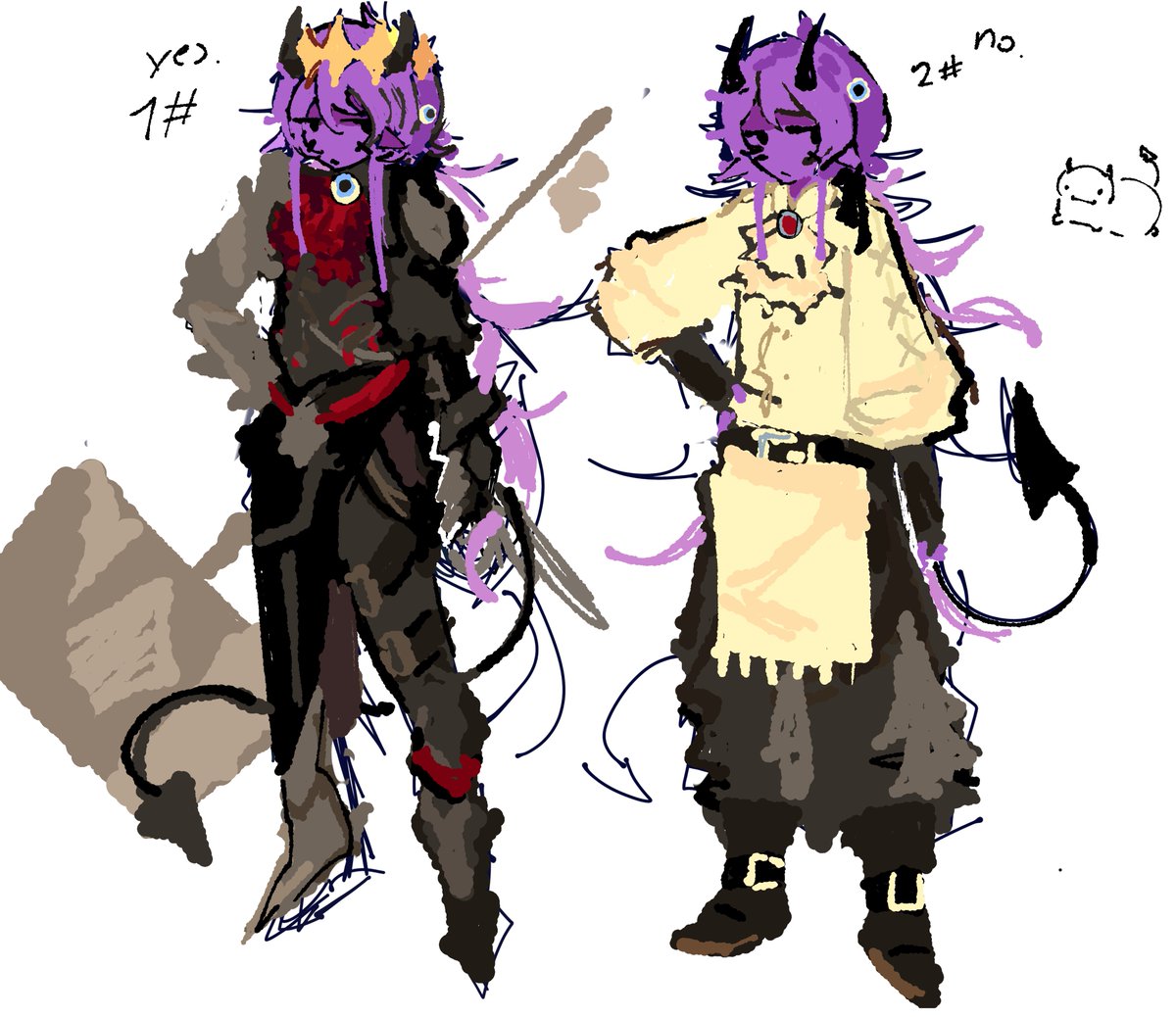upoxifo4j's tweet photo. These are my Wemmbu designs, one with armor and the other with casual clothes ! #wemmbu #unestableuniverse https://t.co/517ZtKdli8