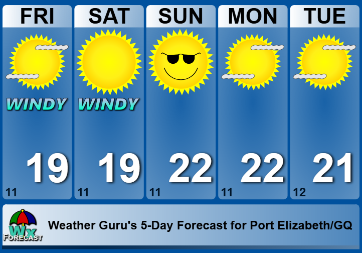 WeatherGuruEC's tweet photo. 30 July 2026 and the sun is out for a few days with Sunday a great day for a braai in the Bay! https://t.co/S9NxsPyPUF