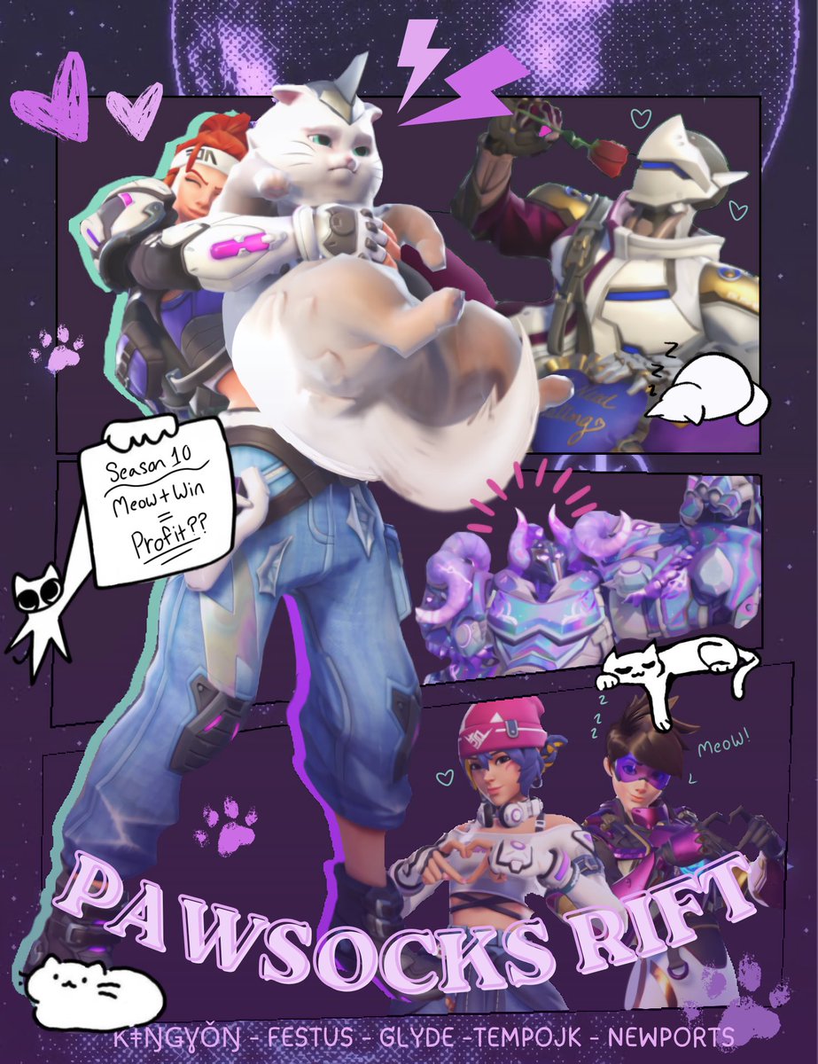 InsideTheR1ft's tweet photo. Paws what youre doing right meow and give a warm welcome to our newest team! 🐾

Pawsocks has officially joined The Rift! 

@leonoroka 
@glydeow 
@YuukiCh49454518 
Kingvon
Festus https://t.co/Vjgt1hKVCx
