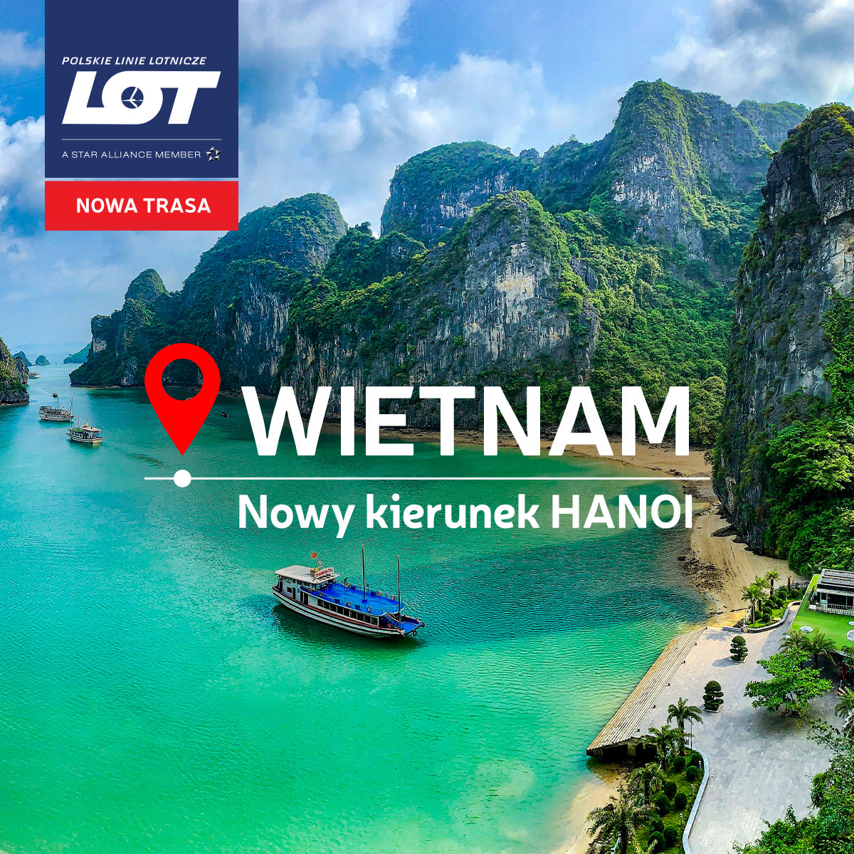 LOTPLAirlines's tweet photo. Zaplanuj podróż do WIETNAMU!🇻🇳
Już od marca 2027 roku polecisz z #PLLOT bezpośrednio do Hanoi (HAN) z @ChopinAirport (WAW).
Połączenie będzie realizowane 3 razy w tygodniu przez cały rok.🌞
Bilety już dostępne na https://t.co/1zXGaeAdBx ✈️
#flyLOT https://t.co/c0C1tO6kVQ
