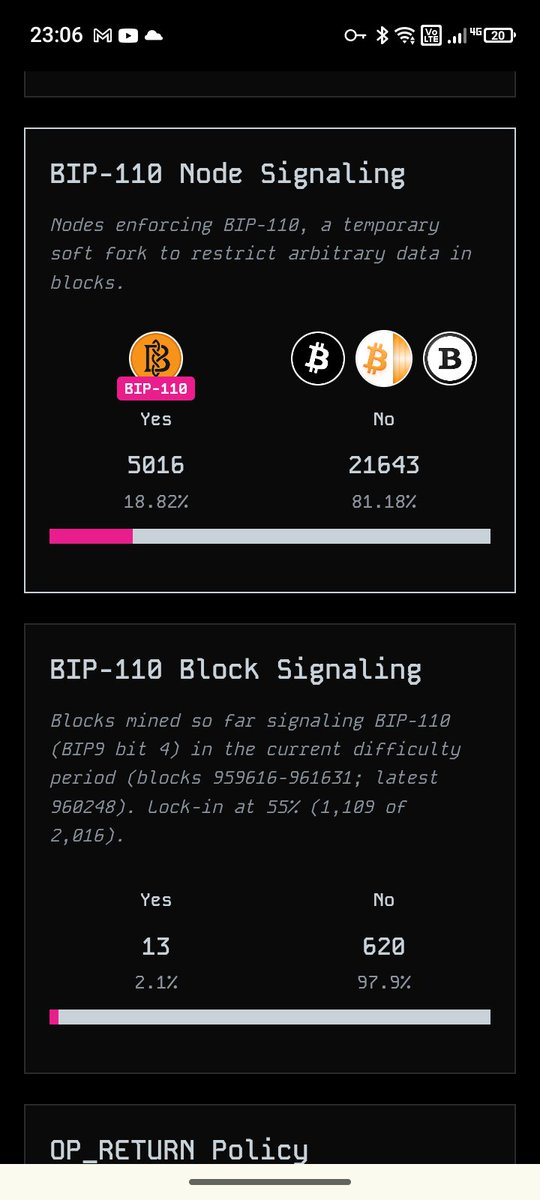 patrickkalin51's tweet photo. @_frenchhodl @GrassFedBitcoin @saylor Nodes. Miner support appears to be much lower https://t.co/Qr1QjUlKQ2