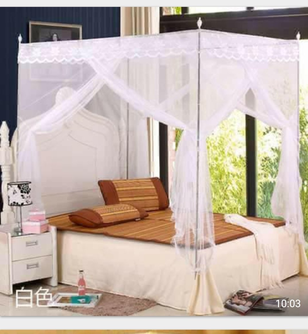 Jayneitems's tweet photo. @EstherPassaris @AfrikParliament 4stand Mosquito net
🔷Very strong metal 
🔷 Size 4×6,5×6 &amp;6×6
🔷 Colours pink, purple, cream &amp; white
💫@1.1.9.9
call or Whatsapp 0.7.0.1.4.6.0.6.0.1 https://t.co/Y6eSF71CI9