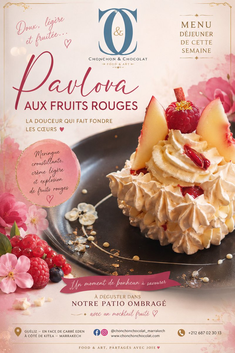 chonchonchoco's tweet photo. #pavlova #Marrakech #chonchonchocolat #restaurant #dessert https://t.co/YlhFySZ2Ma