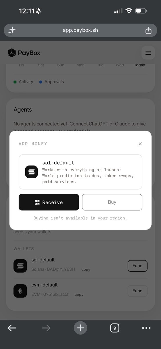 wilfrdye's tweet photo. @cryptuber @LibertyOgb60725 Did everything but not seeing the “Add X” button. It rather says “Buying isn’t available in your region”

Please advise. https://t.co/XxFw9oryRN