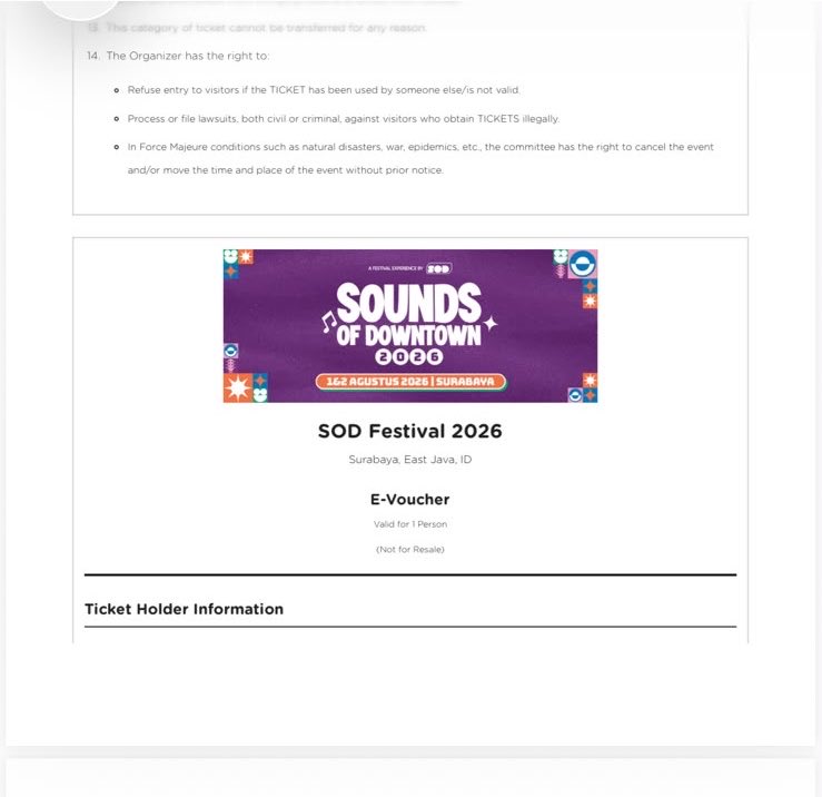 erikasbp's tweet photo. WTS 1 TIKET SOD FESTIVAL 2 DAY PASS, COD AJA DI VENUE NO DP HARGA AMAN
#zonauangㅤ #SODFESTIVAL #SOD #SURABAYA https://t.co/CbCnOfq3jC
