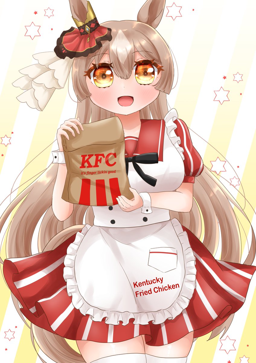KFCコラボ衣装のダイヤちゃん(幻覚)🍗🍔 #ウマ娘のウマウマ