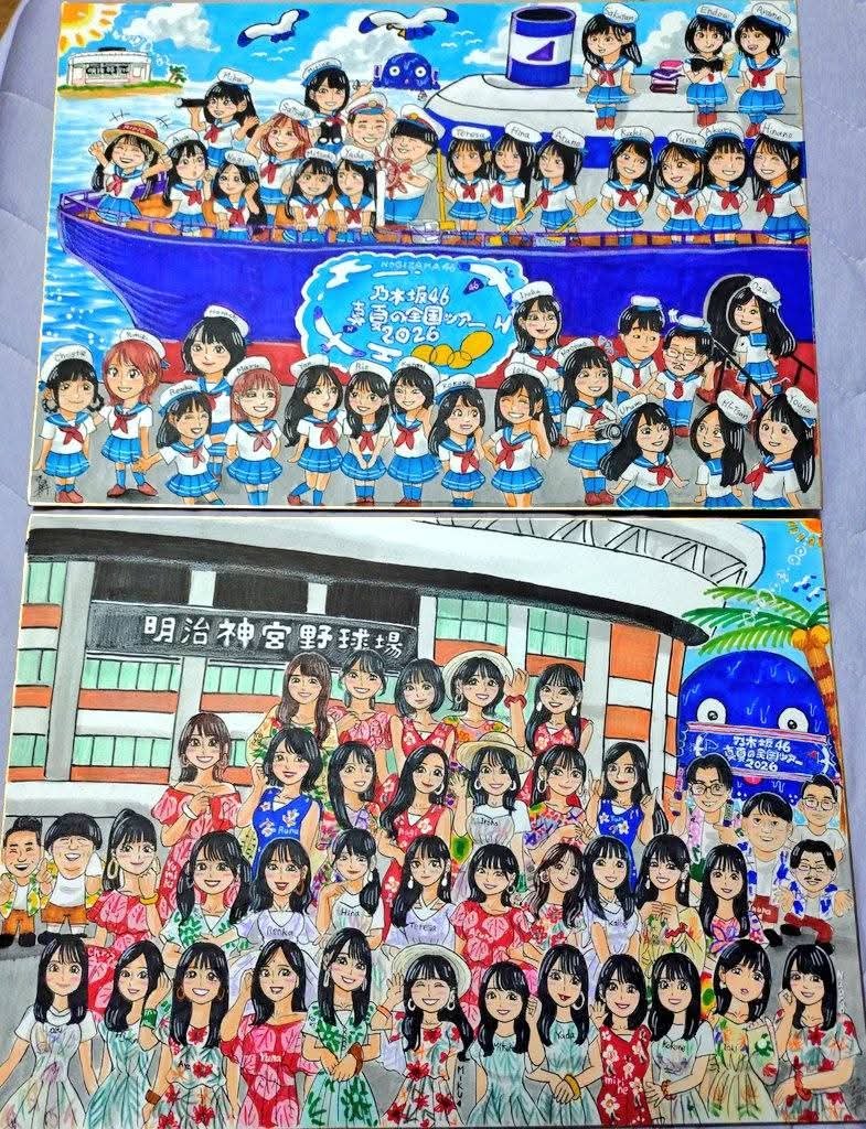 今月描いた絵を晒そう 2026年7月傑作選 #樋口日奈 さんと愛車の