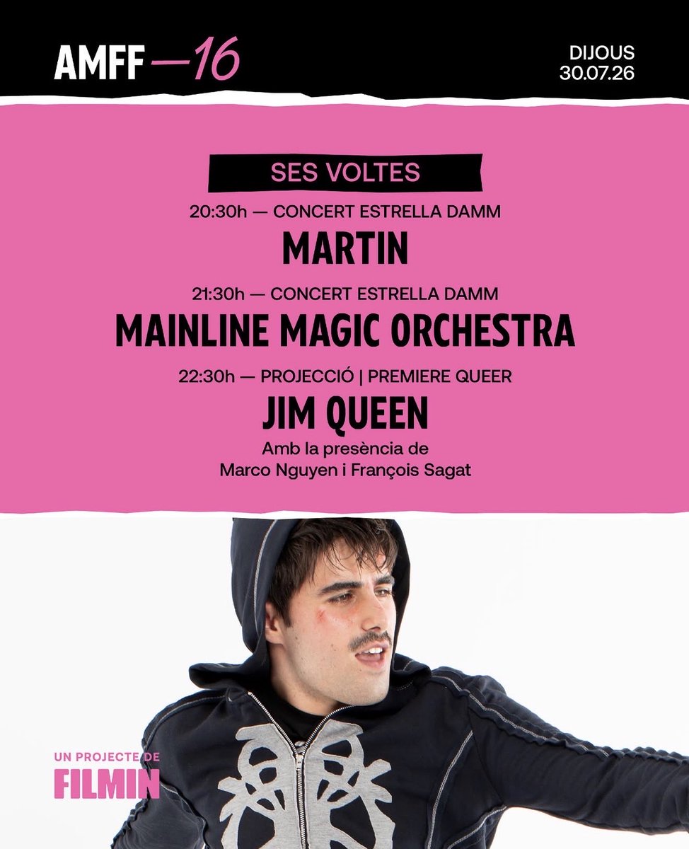 NewsMartinES's tweet photo. ⛅️ ¡Hoy Martin vuelve al escenario de la mano de #AMFF26!
👉 A partir de las 20:30h en Ses Voltes
Además del oficial, usaremos #MartinAMFF https://t.co/efKpO8VdfA