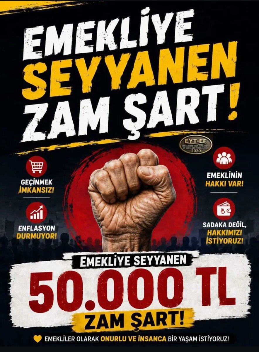 UmobUmut's tweet photo. Emekliler,

Sadaka değil,

Yıllarca ödediği primlerin hakkını istiyor.

SEYYANEN ZAM ŞART
#EmekliyiOyalamaHakkınıVer https://t.co/EhZjFWh7Zl