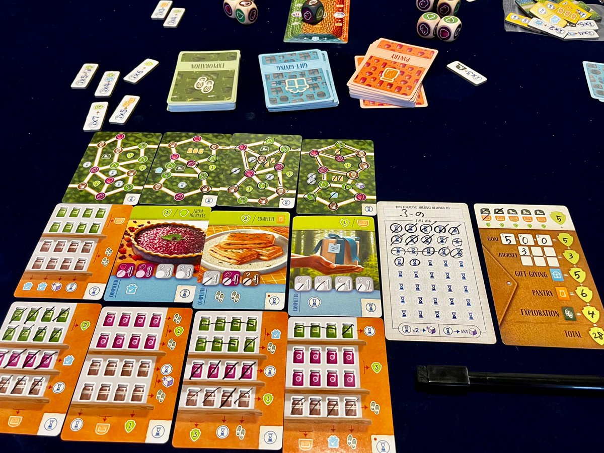 Noritive_game69's tweet photo. forage。紙ペンゲーム。サイコロふってアクションする領域決めてチェック。ビンゴリーチにお金払ってボーナスからのコンボがたのしい。のどかな探索フレーバーと雰囲気が素敵でした☺️🍃🫶 https://t.co/luzDMVj1Ra