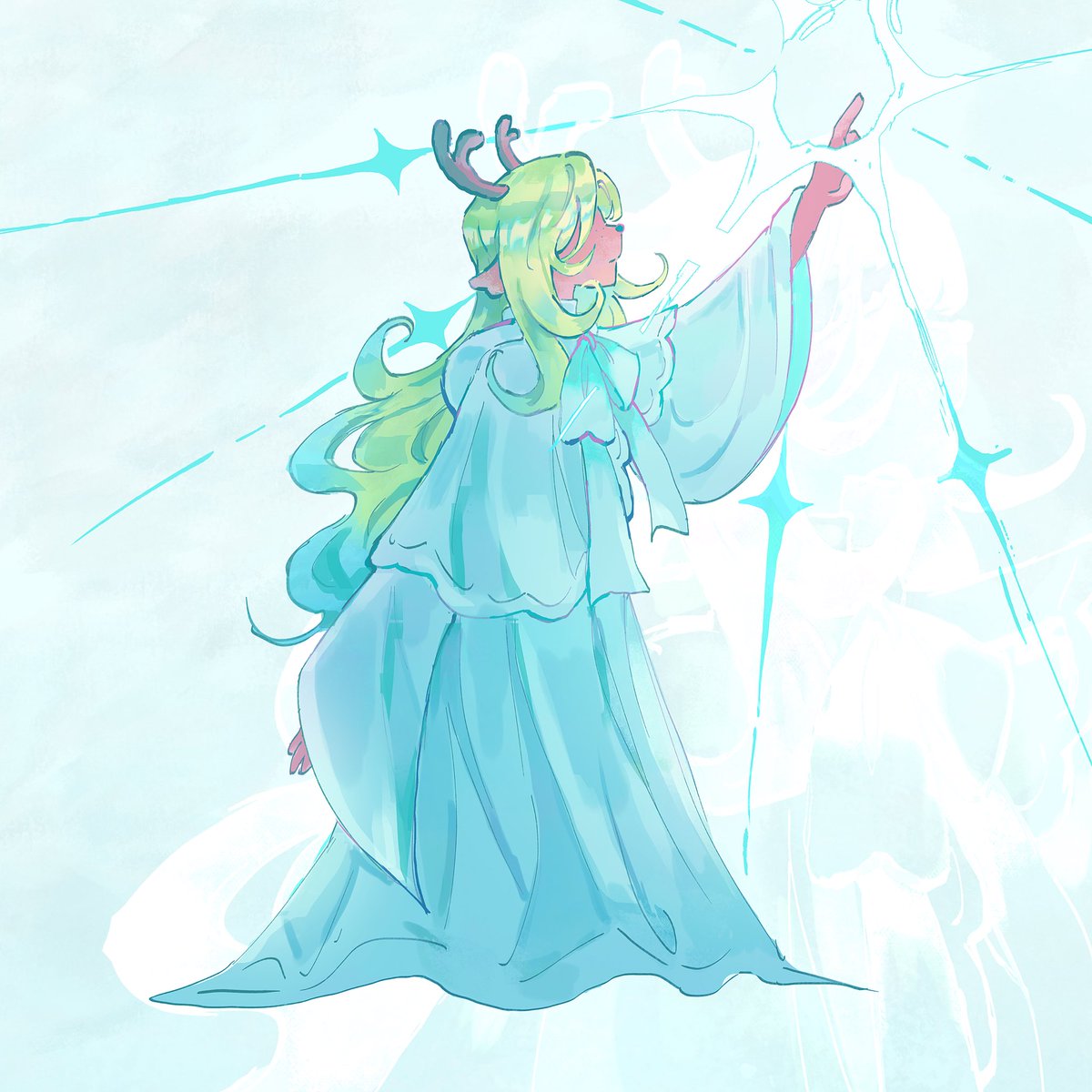sevenstarjelly's tweet photo. #noelleholiday #deltarune she is blue because she is cold https://t.co/sBk2yy5jdT