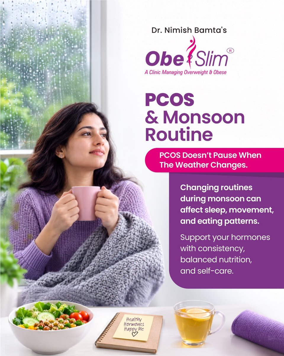 obe2slim_'s tweet photo. Monsoon may change your routine, but your PCOS care should stay consistent. 🌧️💜 Support hormonal health with balanced meals, regular movement, restful sleep and mindful self-care.Start your journey with Obe2Slim.
📞 +91 94273 26226
📩 DM for consultation and appointments https://t.co/8PcD3sULRJ