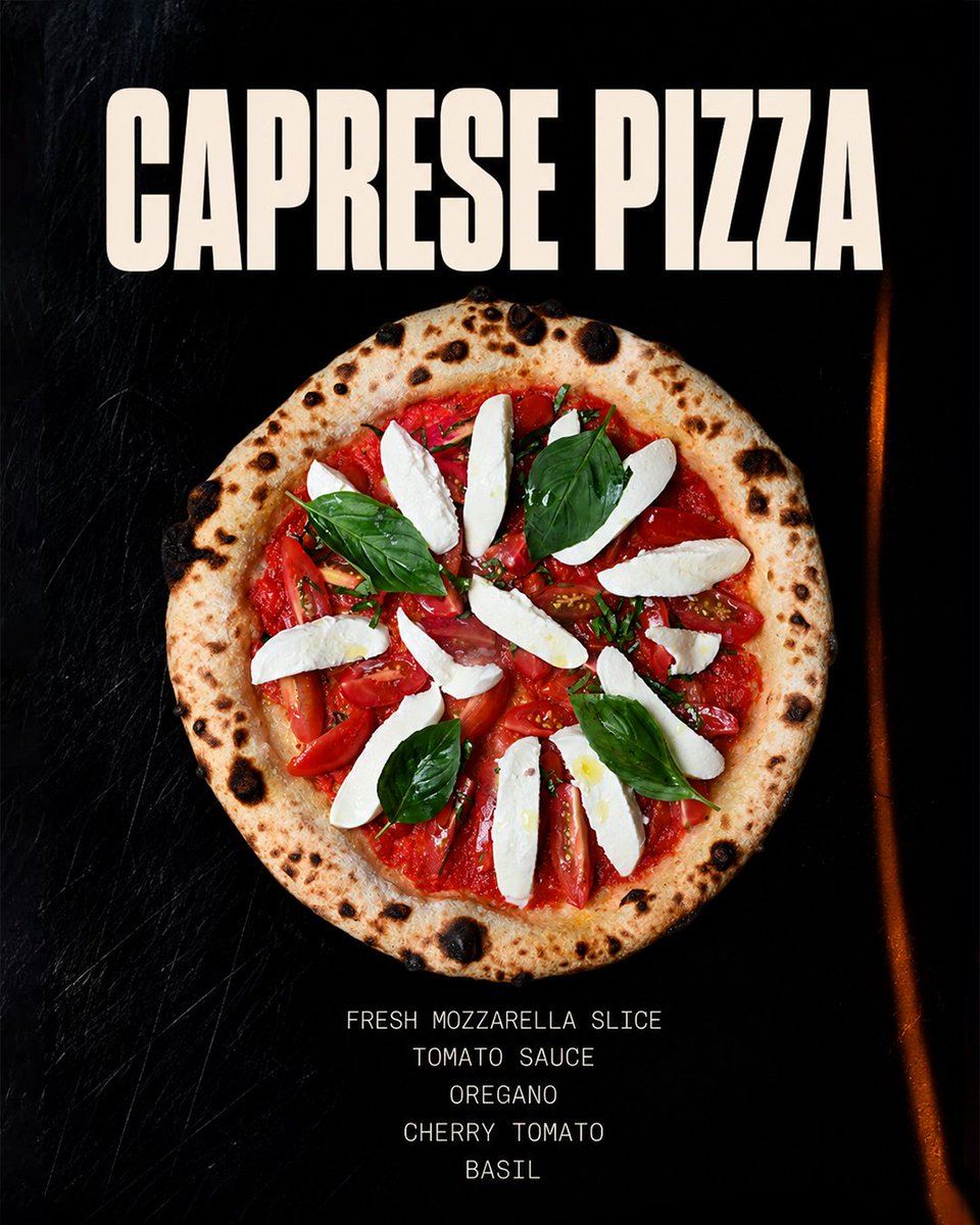 letsblac's tweet photo. Fresh mozzarella, ripe tomatoes and timeless Italian simplicity. 🍕

Order Now 😍 
https://t.co/OlGrRFZrxd https://t.co/LEkhA9tk7L