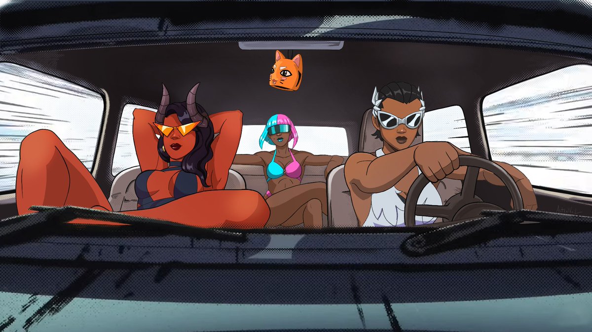 AstralVeil's tweet photo. Girls hanging out

(yes inspired by the hot bat summer vid)

#dispatch #Malevola #prism #coupe https://t.co/wlg880ggXP