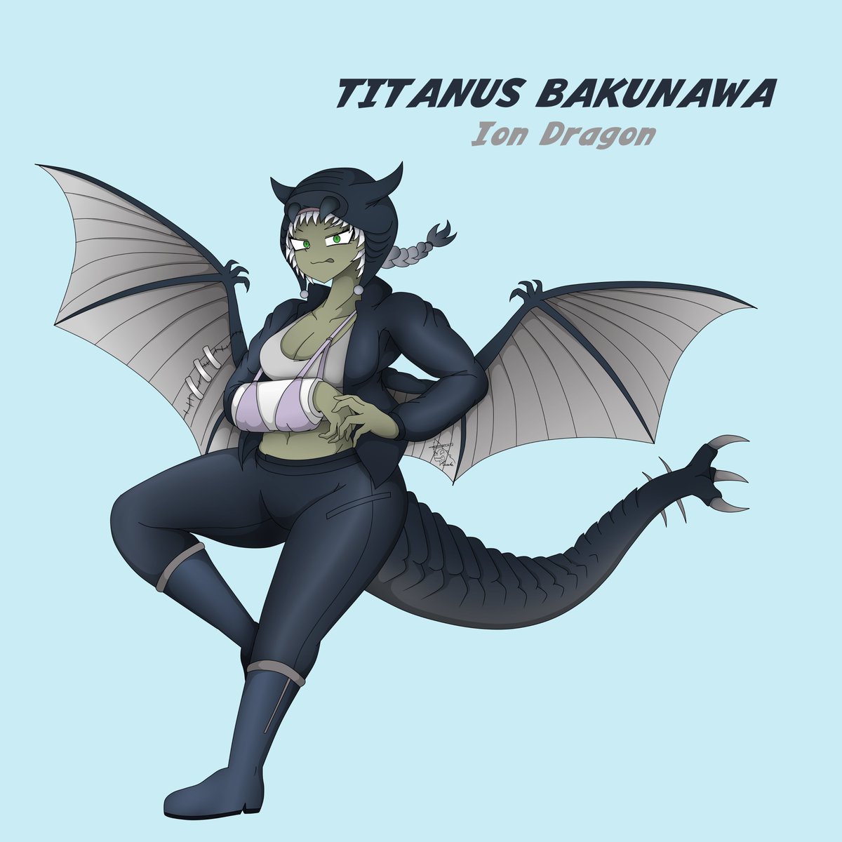 MeckVilla37788's tweet photo. Monsterverse Ion Dragon gijinka #Godzilla #gijinka https://t.co/Z5CFSgcsYp