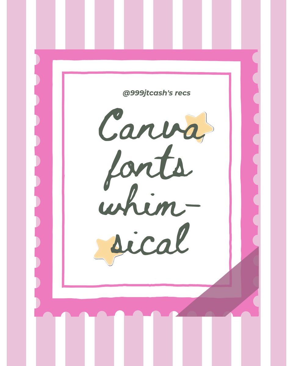 999jtcash's tweet photo. 📓💭 canva fonts whimsical! https://t.co/Dv8A8hWgo0