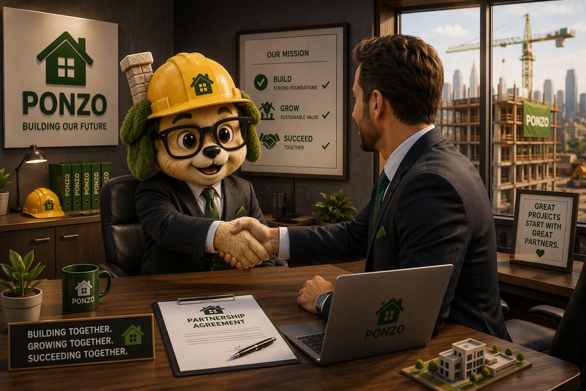 Ponzo_coin's tweet photo. 🤝 New contract secured.
Another step forward in building the future together. 🏗️🏠💚
#Ponzo #BuildTogether https://t.co/cAee2C53ZY