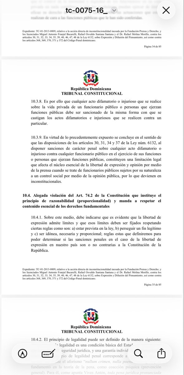 JaimeRinconRD's tweet photo. El Tribunal Constitucional declaró inconstitucional la prisión por injuria y difamación contra funcionarios públicos en el ejercicio de sus funciones, por afectar el núcleo esencial de la libertad de expresión.

Específicamente de la Ley No. 6132. 

Lean esa sentencia del 2016. https://t.co/ChpFrIDMM0