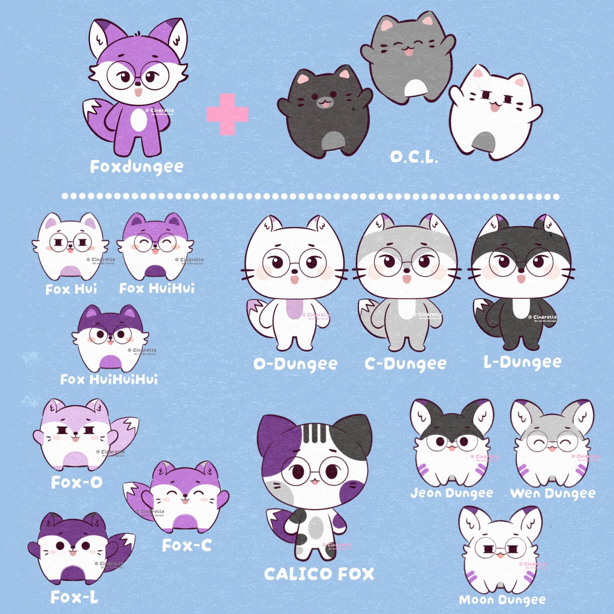 cinarelle's tweet photo. Foxdungee + O.C.L. 🤍🩶🖤💜
I really did my best with the names. I really did. 😭
a commissioned work for @junnifiedwonwoo ✨
#wonhui #foxdungee #OCL #miniteen #seventeenfanart #seventeen https://t.co/WIj0d3i45F