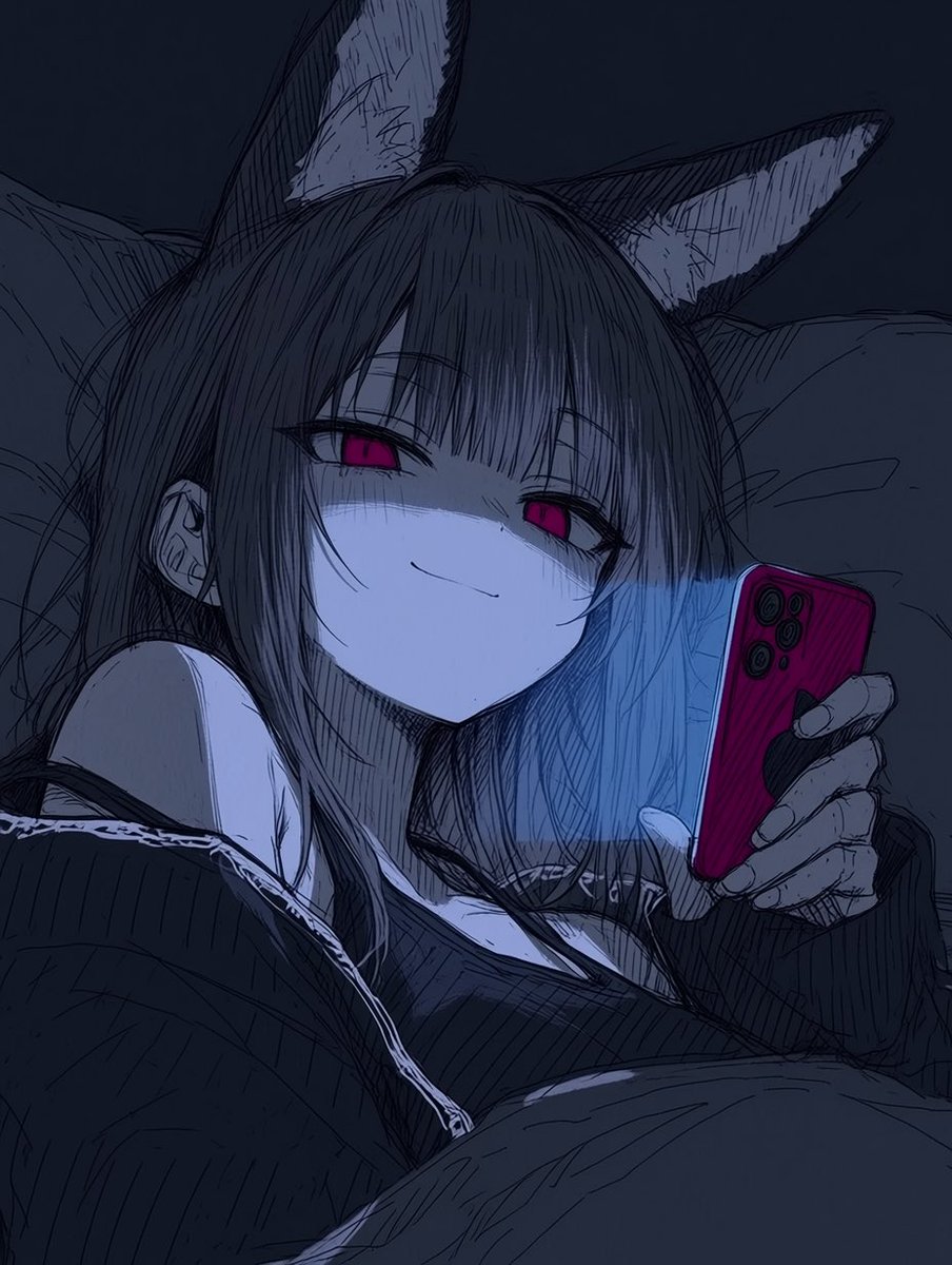 おやすみ木曜日🌙😴 #フリーアイコン 「夜更かし🖤🐇」 ねざーらんどど