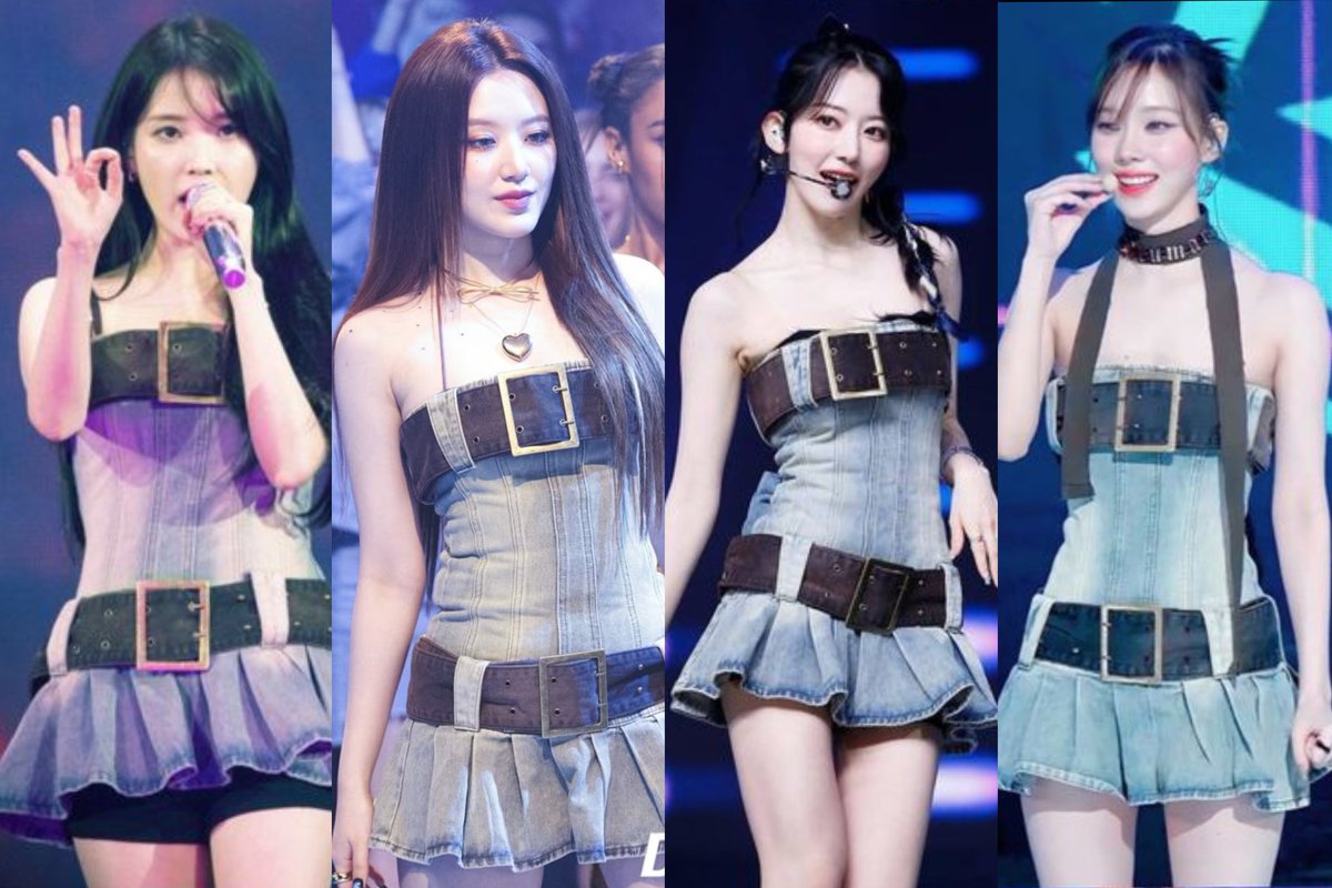 yuqisser's tweet photo. and there was a time we were HAPPY when different idols had the same dress.. yall ruined everything https://t.co/HX63qr09iu