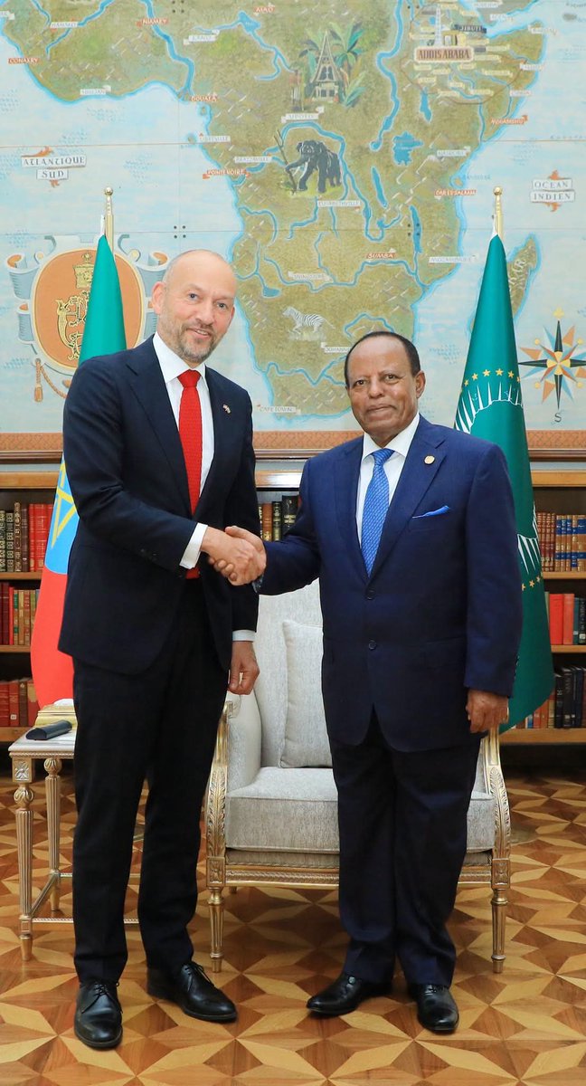NorwayinAddis's tweet photo. I was deeply honoured to be able to personally thank H.E. Taye Atske Selassie, President of the Federal Democratic Republic of Ethiopia, for Ethiopia’s hospitality and partnership over the last four years. https://t.co/LkT7h9o37K