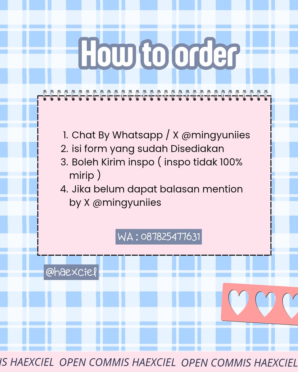 mingyuniies's tweet photo. ⠀
ん⠀🎀  ⊹⠀Halo mantimun!⠀⊹⠀🥣 𓈄Ი.Ი

₊⠀⊂⊃ 👛 ｡⠀Aku lagi open commis design
🛋️⠀sesuai tema yang kamu mau ꒰ఎ `𓈃

は╭╯★⠀Design⠀menu⠀:
꒰⠀⁺ ⓘ  Poster
꒰⠀⁺ ⓘ  Pin
꒰⠀⁺ ⓘ  Freebies
꒰⠀⁺ ⓘ  DLL

🛒🌸 𓊆 Link order⠀:    https://t.co/nNuG0NtKA1 𓊇

⠀ https://t.co/dNVZo2RzAP