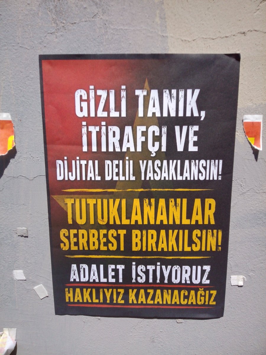 cayanbizim's tweet photo. BU MAHALLE BİZİM-ÇAYAN 
Gizli tanık itirafçı ve dijital delil yasaklansın 50 adet afiş çalışması yaptı @3tayadliaileler @sariGazi0 @Okmburasi @KadikyHalkx7 https://t.co/20BYnD84sx