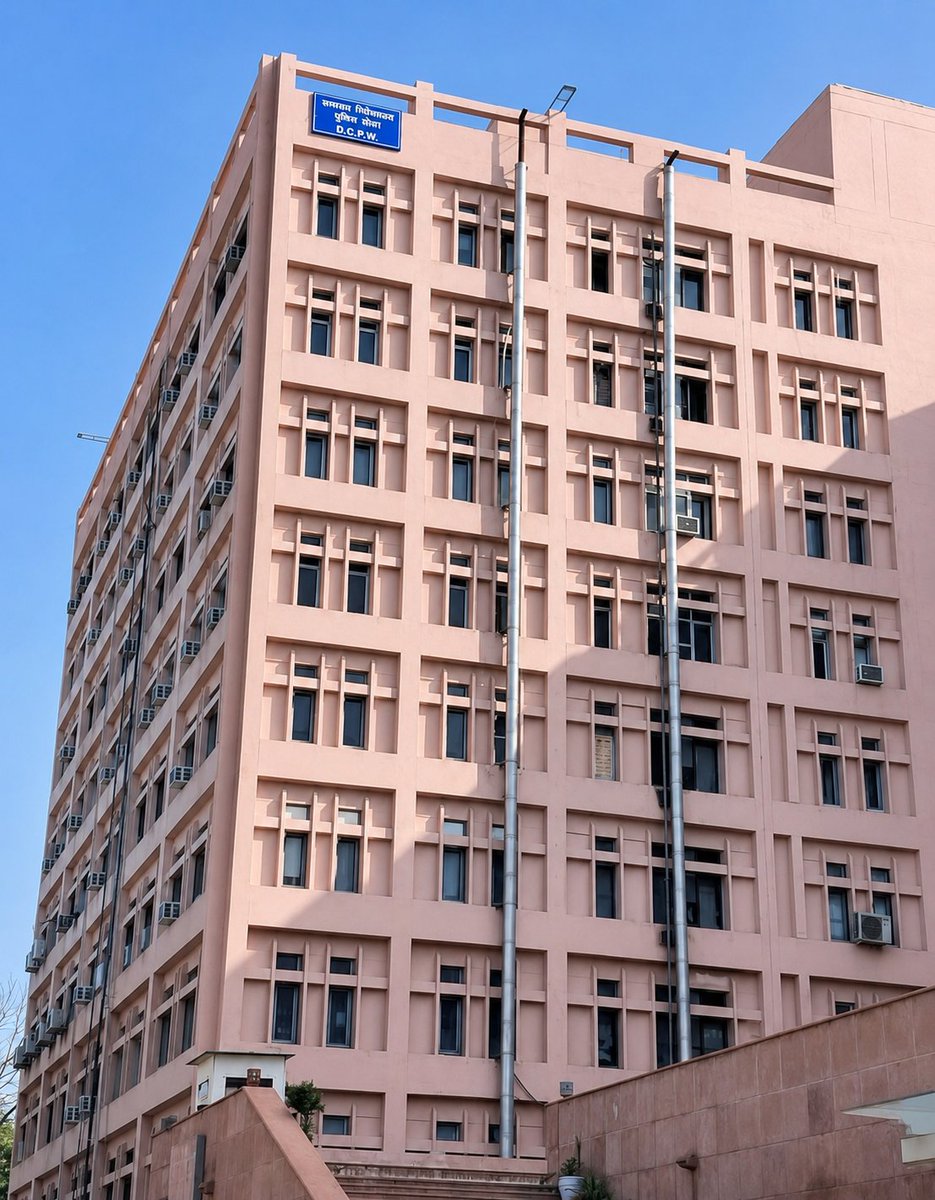 DCPW_official's tweet photo. Directorate of Coordination Police Wireless, Block 9 as seen from the entrance gate of CGO Complex.
#dcpw #policewireless #radiocommunication #polnet #IndiaFirst https://t.co/RbNzh2eK3U