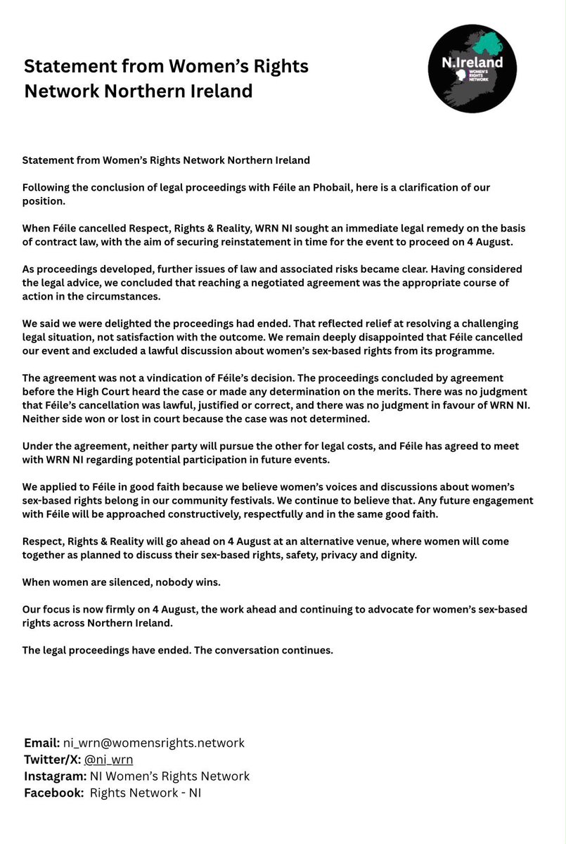 ni_wrn's tweet photo. Statement: https://t.co/cQ04mgAZaF