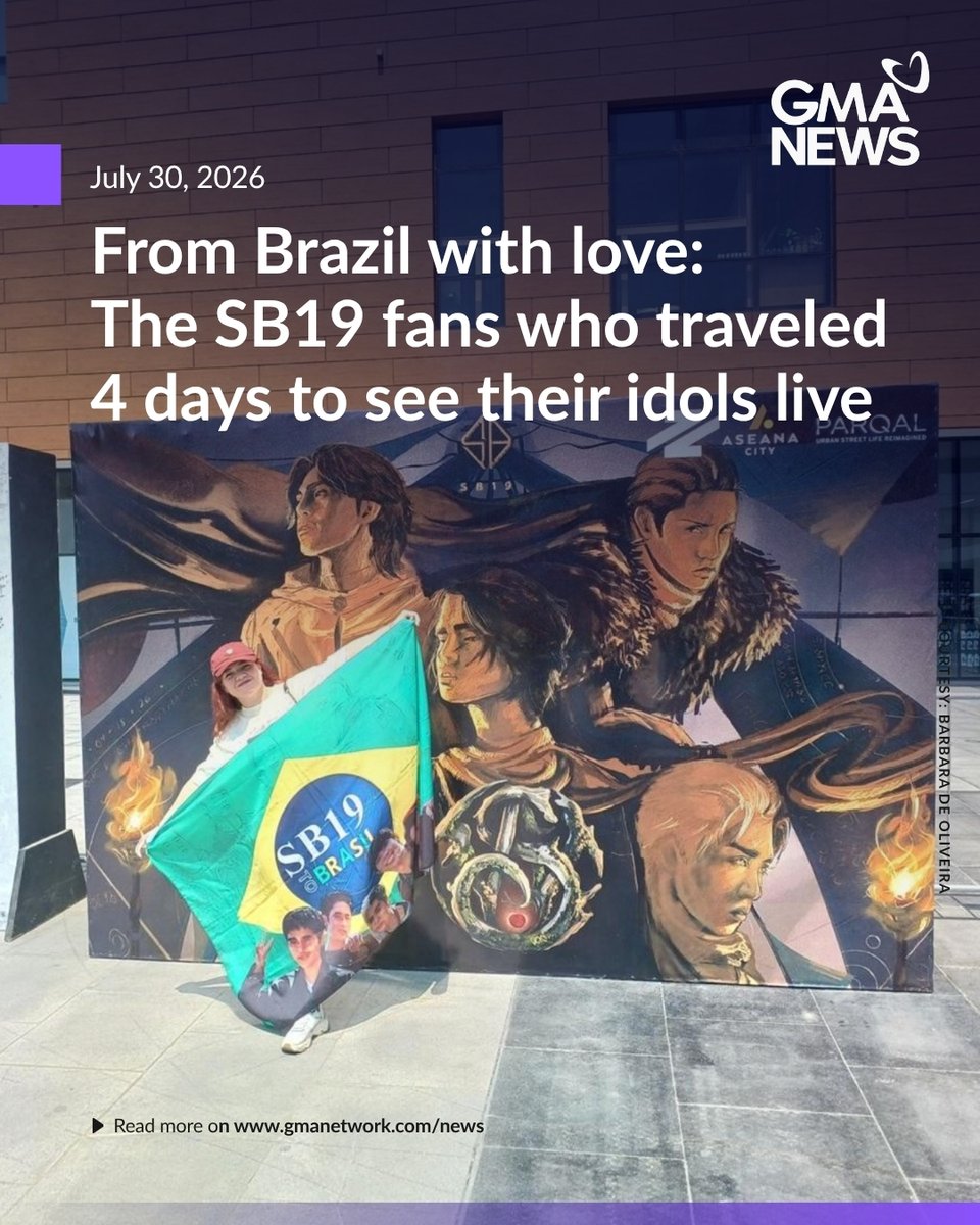 gmanews's tweet photo. How far would you go for a dream?

For these two A'TIN, one concert was worth crossing the globe.

They flew all the way from Brazil and spent four days traveling to watch SB19's sold-out "Wakas at Simula" concert live last April, proving that no distance is too great for the artists who inspire you.

READ MORE: https://t.co/iaMxo6wu6w