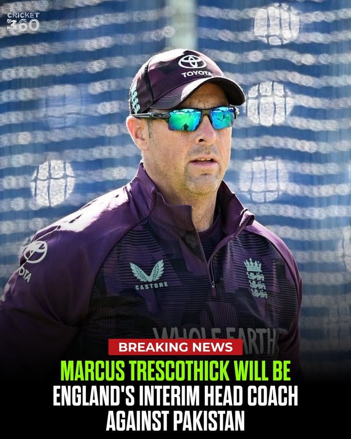 RealCrickets360's tweet photo. 🚨 ENGLAND APPOINT INTERIM HEAD COACH
Marcus Trescothick will serve as England's interim head coach for the upcoming Test series against Pakistan. 🏏
#EnglandCricket #MarcusTrescothick #PAKvENG #TestCricket https://t.co/2pJmkfCSB7