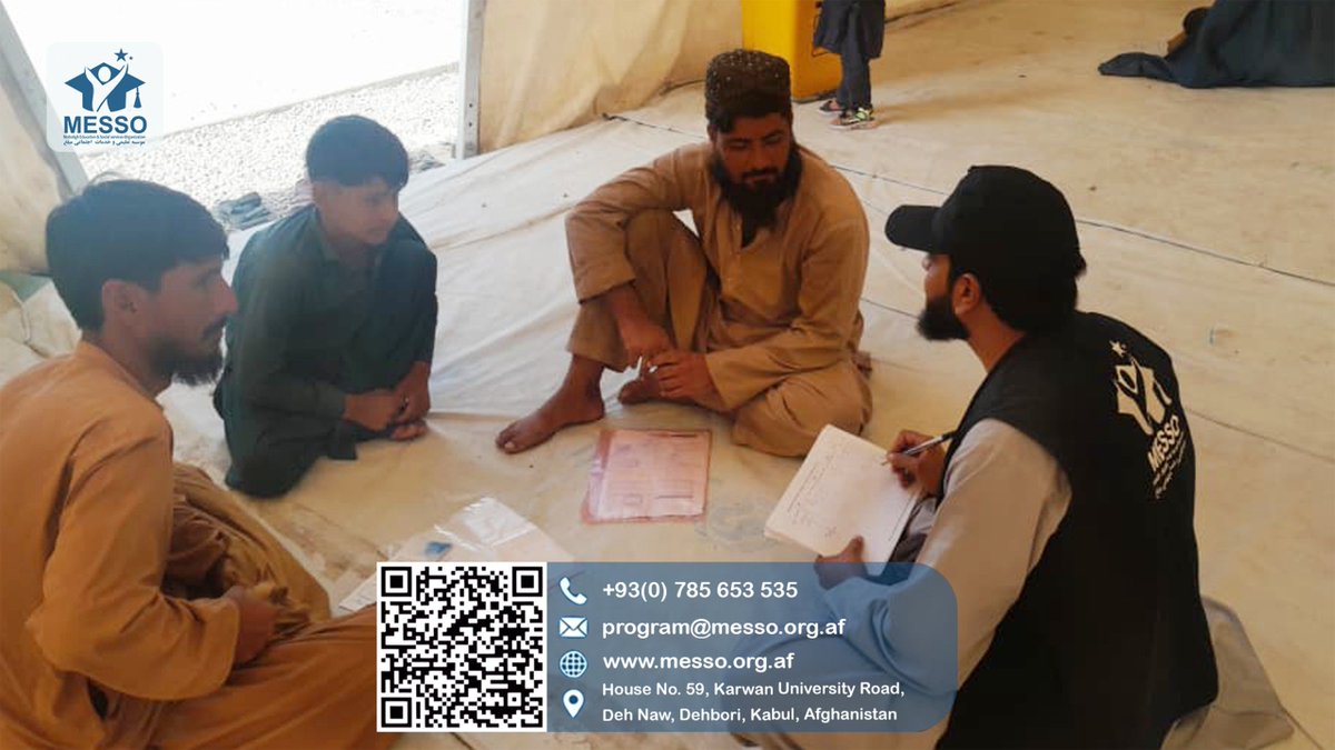 MessoOrg's tweet photo. the heart of our mission at Liwyee Babajan Camp 
Our field worker Mr. Abdul Salam, Achakzai do it all—from registering returnees and providing safety awareness, and helping families find their way home.
#WelcomeHome #AfghanReturnees #HumanitarianWork #Kabul #LiwyeeBabajan https://t.co/QsEgUdm0LJ