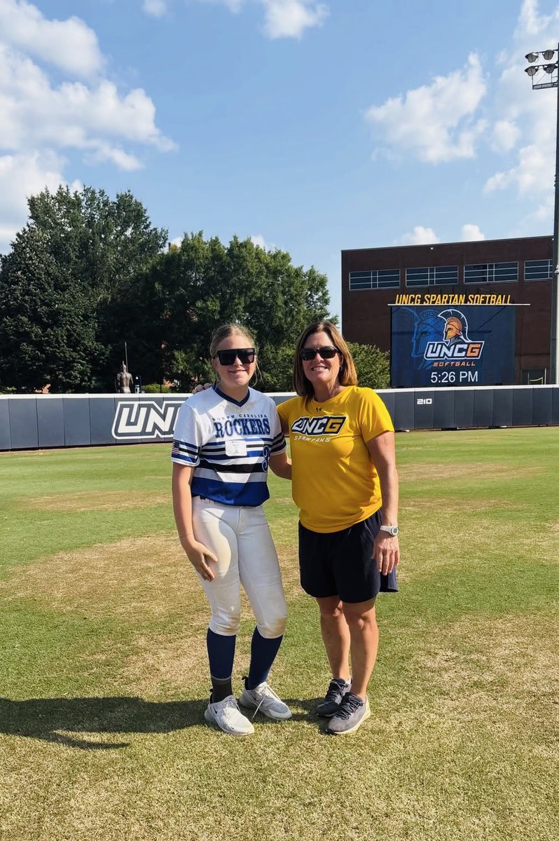 AddilynSmi75379's tweet photo. @UNCGSoftball  hosted such a great prospect camp. Thank you @coachbreneman for providing some feedback at the end of camp. It meant so much  to me. I WILL be attending your prospect camps throughout the years. Good luck to you and your team on the upcoming season. 

C/O 2032 https://t.co/j2ffeKD8xl