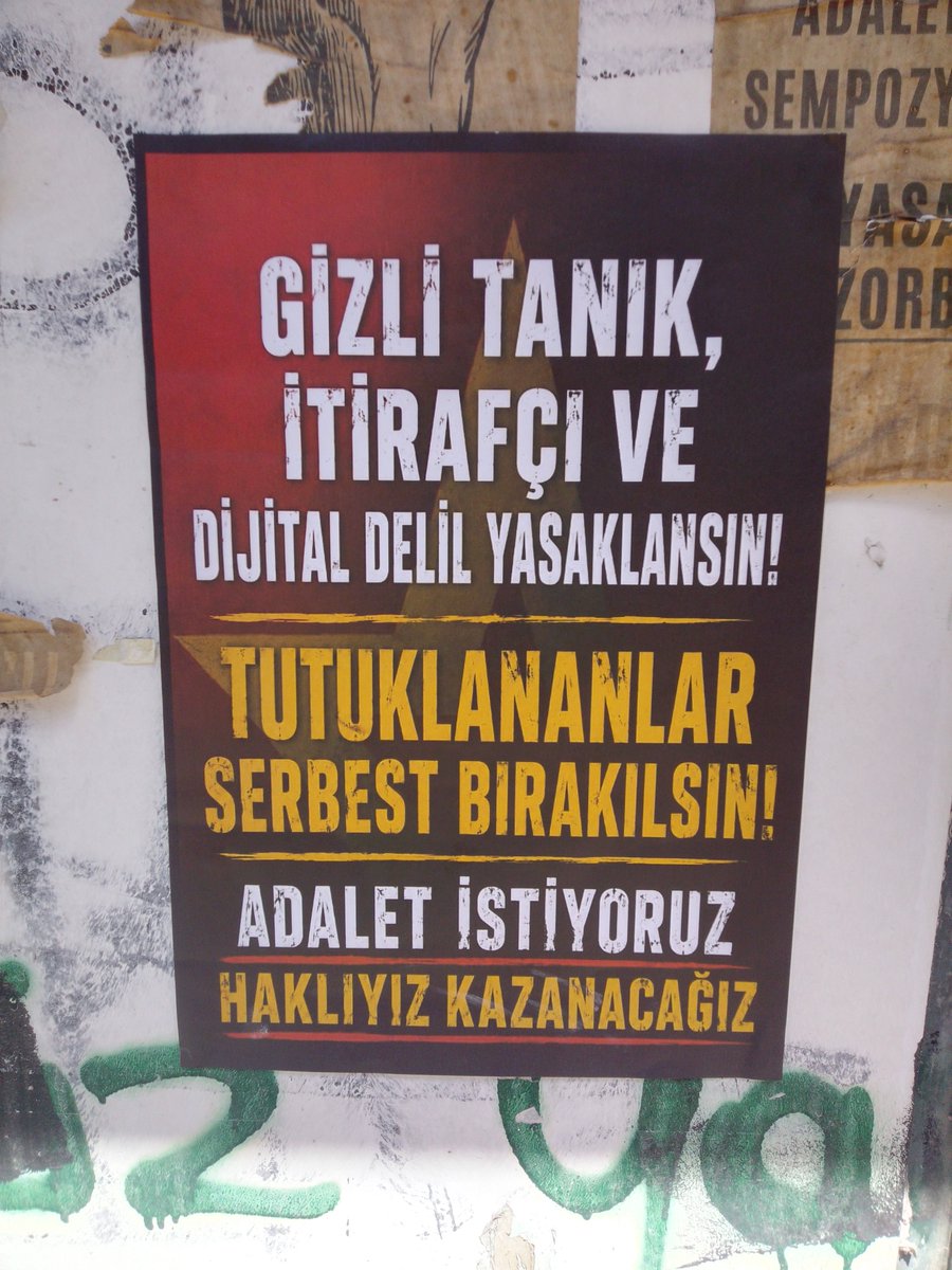 cayanbizim's tweet photo. BU MAHALLE BİZİM-ÇAYAN 
Gizli tanık itirafçı ve dijital delil yasaklansın 50 adet afiş çalışması yaptı @3tayadliaileler @sariGazi0 @Okmburasi @KadikyHalkx7 https://t.co/20BYnD84sx
