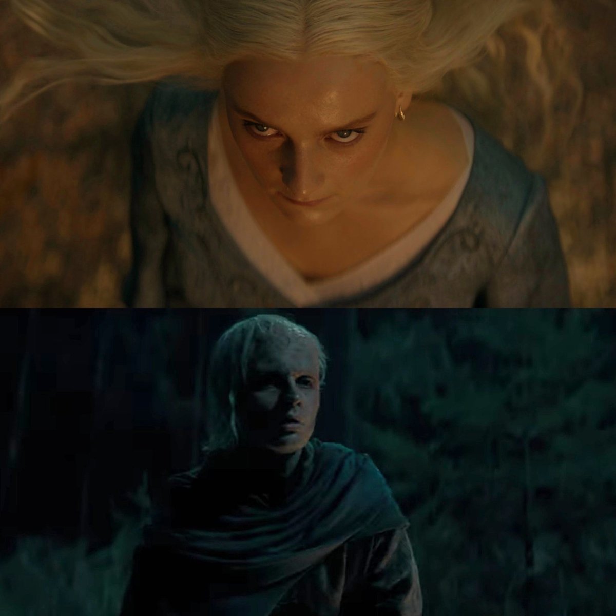 PortalASOIAF's tweet photo. 🚨 | "É o auge absoluto do caralh*!"

Várias pessoas que receberam screener do episódio 7 da 3ª temporada estão dizendo que vai ser sensacional.

"MVP é Tom Glynn-Carney." 

"Fãs da Helaena, vocês vão se banquetear bem. (...) E não se preocupem, aquela janela ainda está fechada."

"Uma certa nova régua foi estabelecida dentro do universo GOT."

(Imagens da Healena e do Aegon no episódio 7). #HouseoftheDragon