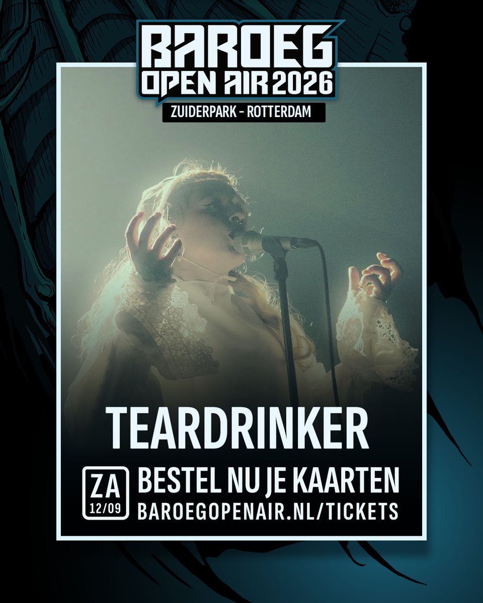 Baroeg's tweet photo. LAATSTE NAMEN BOA 2026

VR 11 SEP:
- Pothamus (BE post-metal)

ZA 12 SEP:
- Teardrinker (NL post-hardcore)
- Mike Redman (NL Host / MC Electronic Stage + Stroomstoot)
- Podcast programma

Tickets: https://t.co/Wc65m3IxFJ
https://t.co/alyYeIMdH3 https://t.co/MhNayykHeM