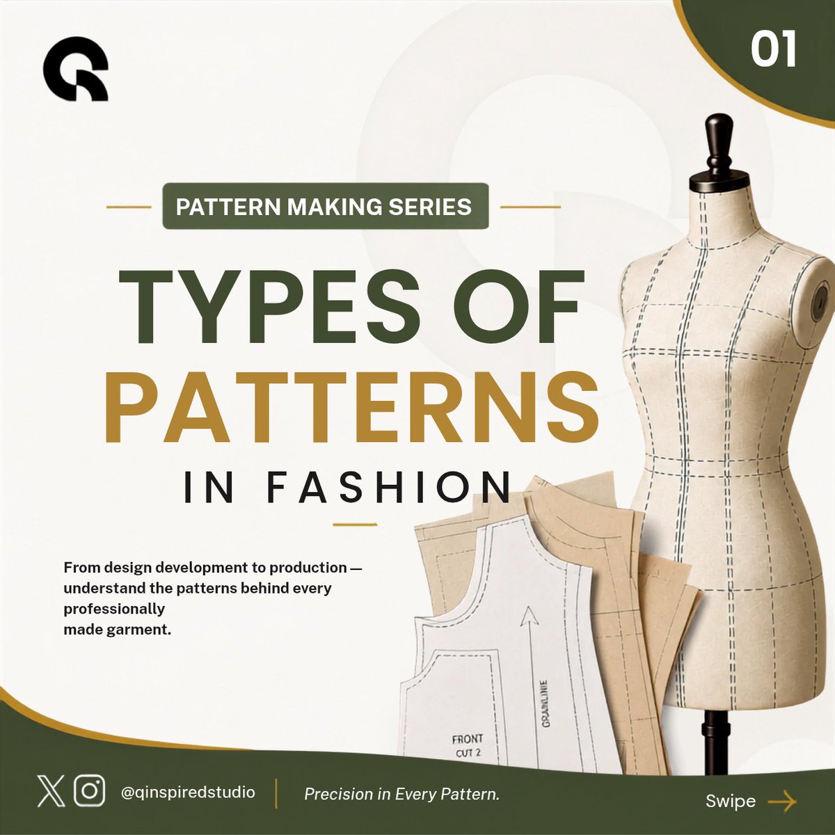 Qinspiredstudio's tweet photo. Every great garment starts with a pattern. Learn the different pattern types used from design to production.
#PatternMaking #FashionEducation #PatternDrafting #GarmentConstruction #FashionDesign #ReadyToWear
Dressmaking QInspiredPatternStudio FashionBusiness
thread👇 https://t.co/cA8TL1gIgZ