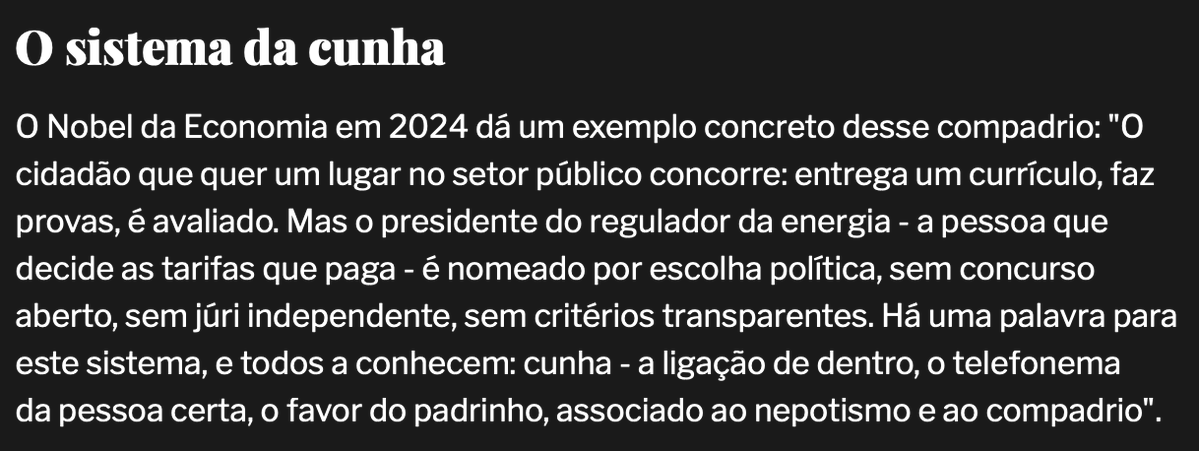malliberal's tweet photo. Há anos que a @LiberalPT diz que estas posições têm de ser por concurso, não por nomeação (tal como as administrações dos hospitais). Há anos que a nossa proposta é chumbada. Esperemos que sendo um prémio Nobel a dizê-lo, PSD e PS finalmente percebam a importância desta medida. https://t.co/KClfiYHwI8